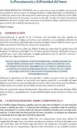 La Preeminencia y la Prioridad del Amor