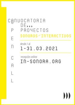 BASES DE CONVOCATORIA ABIERTA DE PROYECTOS PARA