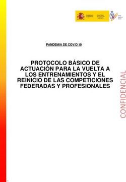 PROTOCOLO B&Aacute;SICO DE ACTUACI&Oacute;N PARA LA VUELTA A LOS ENTRENAMIENTOS Y EL REINICIO DE LAS COMPETICIONES FEDERADAS Y PROFESIONALES - PANDEMIA DE COVID 19