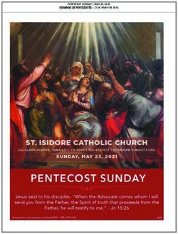 PENTECOST SUNDAY | MAY 23, 2021 - St. Isidore Catholic Church