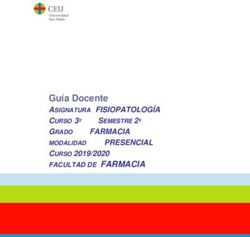 Guía Docente ASIGNATURA FISIOPATOLOGÍA PRESENCIAL