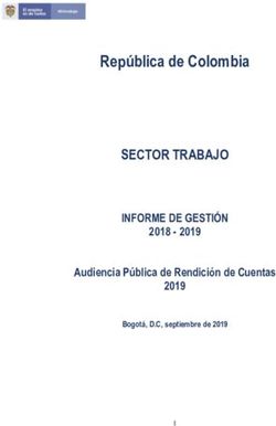República de Colombia - SECTOR TRABAJO INFORME DE GESTIÓN 2018 - 2019 Audiencia Pública de Rendición de Cuentas - Ministerio del trabajo