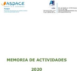 MEMORIA DE ACTIVIDADES 2020 - ASPACE HUESCA