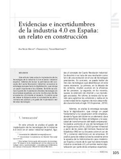Evidencias e incertidumbres de la industria 4.0 en España: un relato en construcción