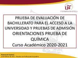 ORIENTACIONES PRUEBA DE QU&Iacute;MICA - Curso Acad&eacute;mico 2020-2021 - PRUEBA DE EVALUACI&Oacute;N DE BACHILLERATO PARA EL ACCESO A LA UNIVERSIDAD Y PRUEBAS DE ...