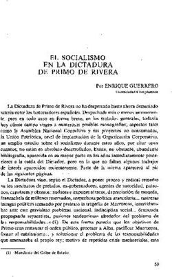 EL SOCIALISMO EN LA DICTADURA DE PRIMO DE RIVERA