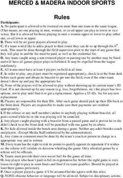 MERCED & MADERA INDOOR SPORTS - Rules