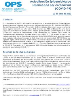 Actualización Epidemiológica Enfermedad por coronavirus - (COVID-19)