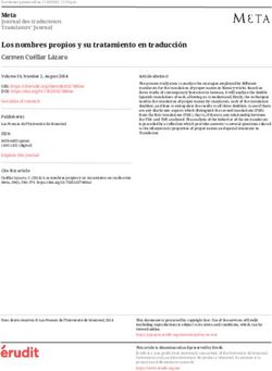 Los nombres propios y su tratamiento en traducción - Érudit