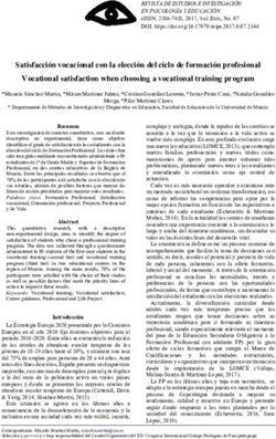 Satisfacción vocacional con la elección del ciclo de formación profesional Vocational satisfaction when choosing a vocational training program