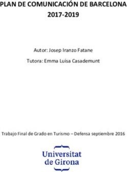 PLAN DE COMUNICACIÓN DE BARCELONA - 2017-2019 Autor: Josep Iranzo Fatane Tutora: Emma Luisa Casademunt