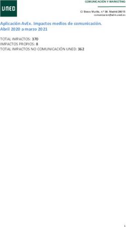APLICACIÓN AVEX. IMPACTOS MEDIOS DE COMUNICACIÓN. ABRIL 2020 A MARZO 2021 - TOTAL IMPACTOS: 370 IMPACTOS PROPIOS: 8 TOTAL IMPACTOS NO COMUNICACIÓN ...