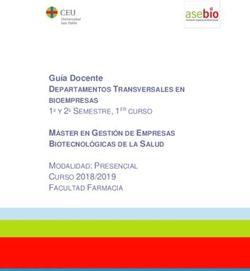 Guía Docente DEPARTAMENTOS TRANSVERSALES EN BIOEMPRESAS 1º Y 2º SEMESTRE, 1ER CURSO MÁSTER EN GESTIÓN DE EMPRESAS BIOTECNOLÓGICAS DE LA SALUD ...