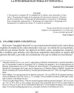 LA INTEGRIDAD ELECTORAL EN VENEZUELA - CIDEP