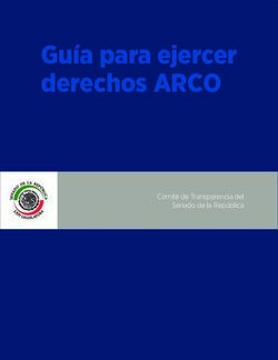 Guía para ejercer derechos ARCO - Comité de Transparencia del Senado de la República - Transparencia Senado