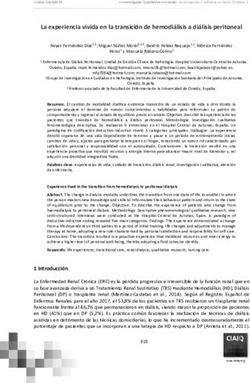 La experiencia vivida en la transici&oacute;n de hemodi&aacute;lisis a di&aacute;lisis peritoneal