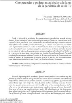 Competencias y poderes municipales a lo largo de la pandemia de covid-19