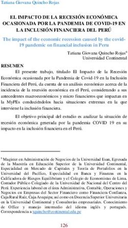 EL IMPACTO DE LA RECESIÓN ECONÓMICA OCASIONADA POR LA PANDEMIA DE COVID-19 EN LA INCLUSIÓN FINANCIERA DEL PERÚ