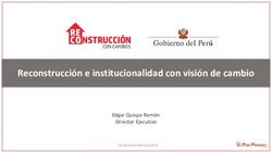 Reconstrucción e institucionalidad con visión de cambio - Edgar Quispe Remón Director Ejecutivo