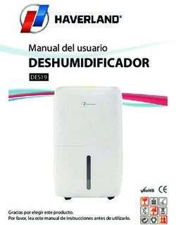 DESHUMIDIFICADOR Manual del usuario - DES19