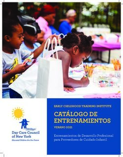 CATÁLOGO DE ENTRENAMIENTOS - EARLY CHILDHOOD TRAINING INSTITUTE VERANO 2021 - Day Care Council of ...