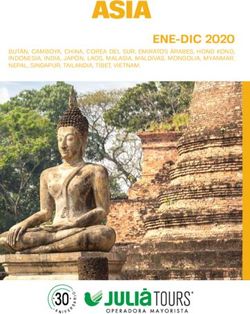 ASIA ENE-DIC 2020 BUTÁN, CAMBOYA, CHINA, COREA DEL SUR, EMIRATOS ÁRABES, HONG KONG, INDONESIA, INDIA, JAPÓN, LAOS, MALASIA, MALDIVAS, MONGOLIA ...
