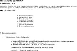 TRATAMIENTO DE PISCINAS - MANEJO DE PISCINAS