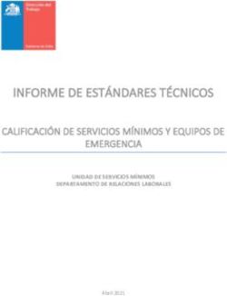 INFORME DE ESTÁNDARES TÉCNICOS - CALIFICACIÓN DE SERVICIOS MÍNIMOS Y EQUIPOS DE EMERGENCIA - Dirección del ...