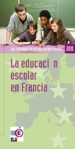 La educaci&oacute;n escolar en Francia 2010