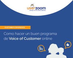 Como hacer un buen programa de Voice of Customer online - CUSTOMER EXPERIENCE