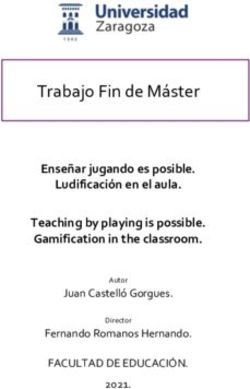 Trabajo Fin de M&aacute;ster - Ense&ntilde;ar jugando es posible. Ludificaci&oacute;n en el aula. Teaching by playing is possible. Gamification in the classroom ...
