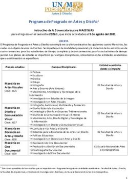 Programa de Posgrado en Artes y Diseño1