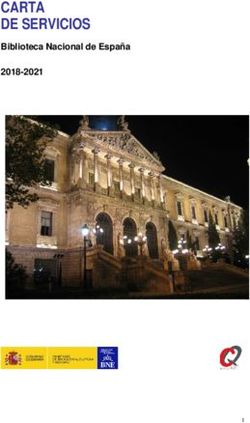 CARTA DE SERVICIOS Biblioteca Nacional de España 2018-2021
