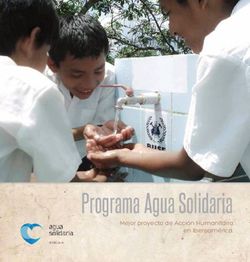 Programa Agua Solidaria - Mejor proyecto de Acción Humanitaria en Iberoamérica.