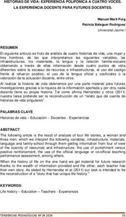 HISTORIAS DE VIDA: EXPERIENCIA POLIFONICA A CUATRO VOCES. LA EXPERIENCIA DOCENTE PARA FUTUROS DOCENTES.