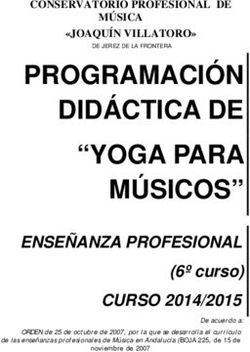 PROGRAMACIÓN DIDÁCTICA DE "YOGA PARA MÚSICOS"