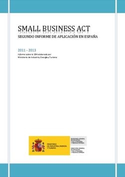 SMALL BUSINESS ACT SEGUNDO INFORME DE APLICACI&Oacute;N EN ESPA&Ntilde;A
