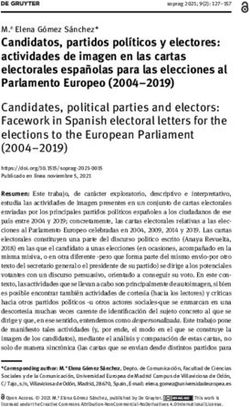 Candidatos, partidos políticos y electores: actividades de imagen en las cartas electorales españolas para las elecciones al Parlamento Europeo ...