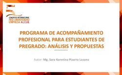 PROGRAMA DE ACOMPA&Ntilde;AMIENTO PROFESIONAL PARA ESTUDIANTES DE PREGRADO: AN&Aacute;LISIS Y PROPUESTAS - Autor: Mg. Sara Karenina Pizarro Lozano