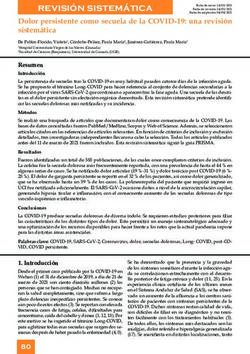 Revisi&oacute;n sistem&aacute;tica Dolor persistente como secuela de la COVID-19: una revisi&oacute;n sistem&aacute;tica - Digibug