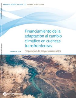 Financiamiento de la adaptación al cambio climático en cuencas transfronterizas - World Bank Group