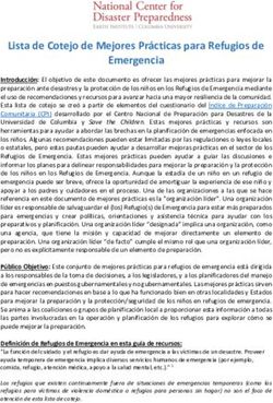 Lista de Cotejo de Mejores Pr&aacute;cticas para Refugios de Emergencia