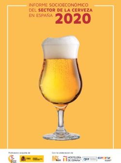 EN ESPA&Ntilde;A 2020 INFORME SOCIOECON&Oacute;MICO DEL SECTOR DE LA CERVEZA