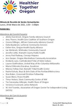 Minuta de Reuni&oacute;n de Socios Comunitarios Lunes, 29 de Marzo de 2021, 1:00 - 3:00pm