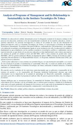 Analysis of Programs of Management and Its Relationship to Sustainability in the Instituto Tecnol&oacute;gico De Toluca