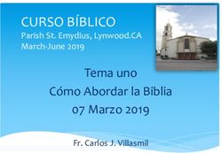 CURSO B&Iacute;BLICO Parish St. Emydius, Lynwood.CA March-June 2019 - Tema uno C&oacute;mo Abordar la Biblia