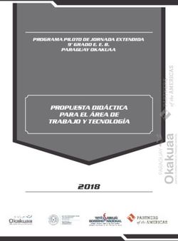 2018 PROPUESTA DIDÁCTICA PARA EL ÁREA DE TRABAJO Y TECNOLOGÍA - PROGRAMA PILOTO DE JORNADA EXTENDIDA