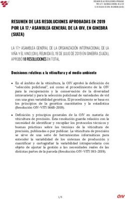 RESUMEN DE LAS RESOLUCIONES APROBADAS EN 2019 POR LA 17.a ASAMBLEA GENERAL DE LA OIV, EN GINEBRA (SUIZA)