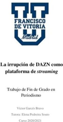 La irrupci&oacute;n de DAZN como plataforma de streaming - Trabajo de Fin de Grado en Periodismo