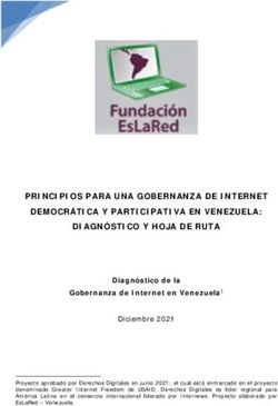 PRINCIPIOS PARA UNA GOBERNANZA DE INTERNET DEMOCRÁTICA Y PARTICIPATIVA EN VENEZUELA: DIAGNÓSTICO Y HOJA DE RUTA
